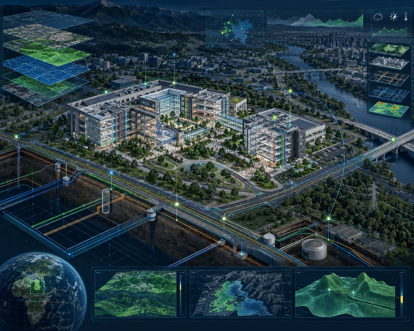 BIM-GIS and digital twin integration services by TriCAD Design Consultants