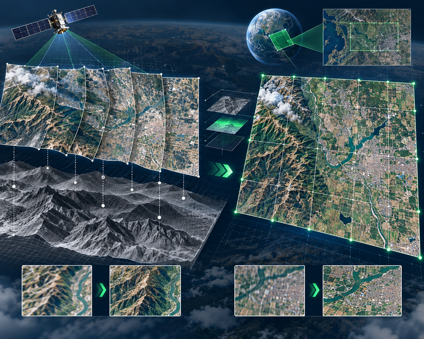 Satellite orthorectification services by TriCAD Design Consultants