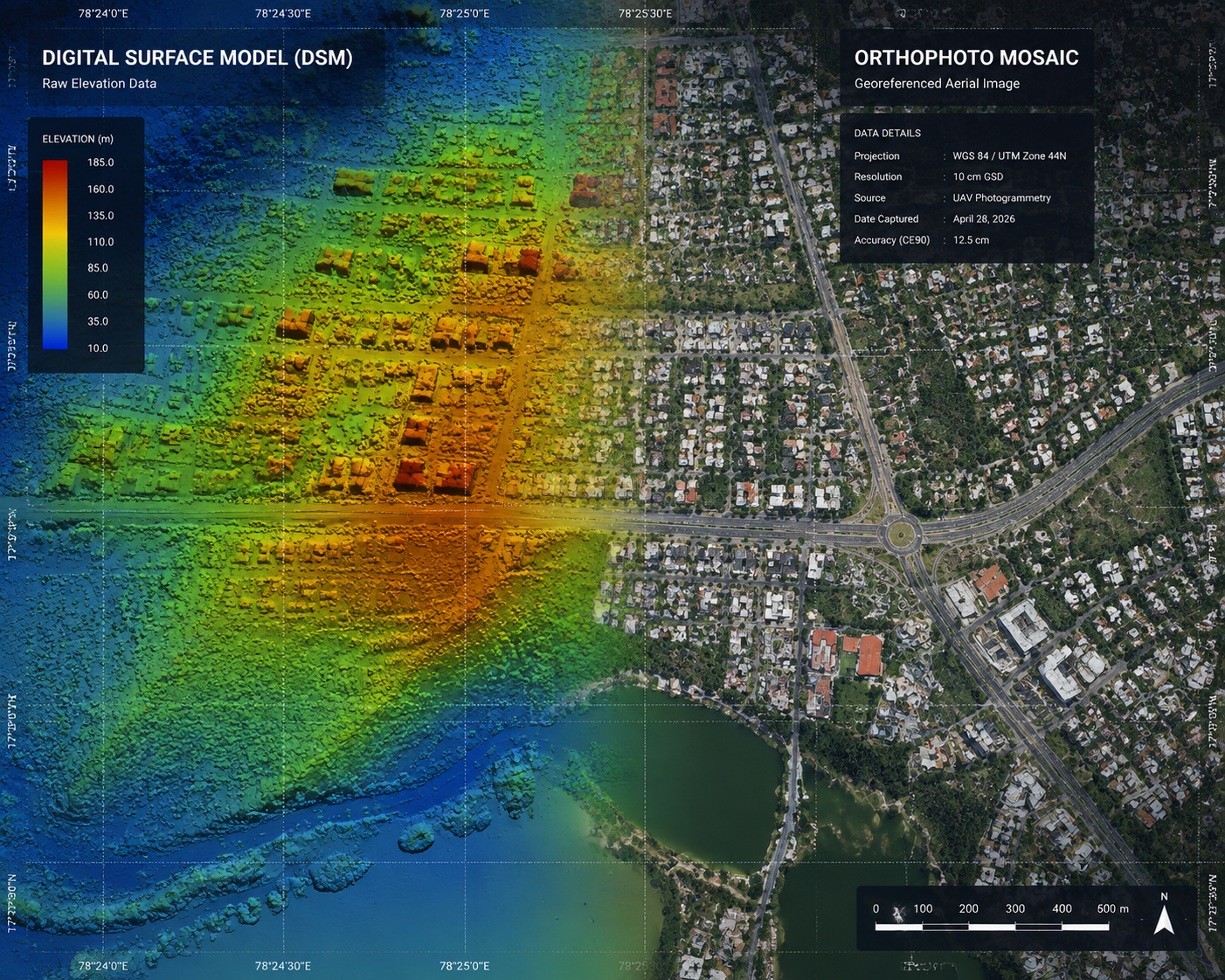 DSM orthophoto generation output