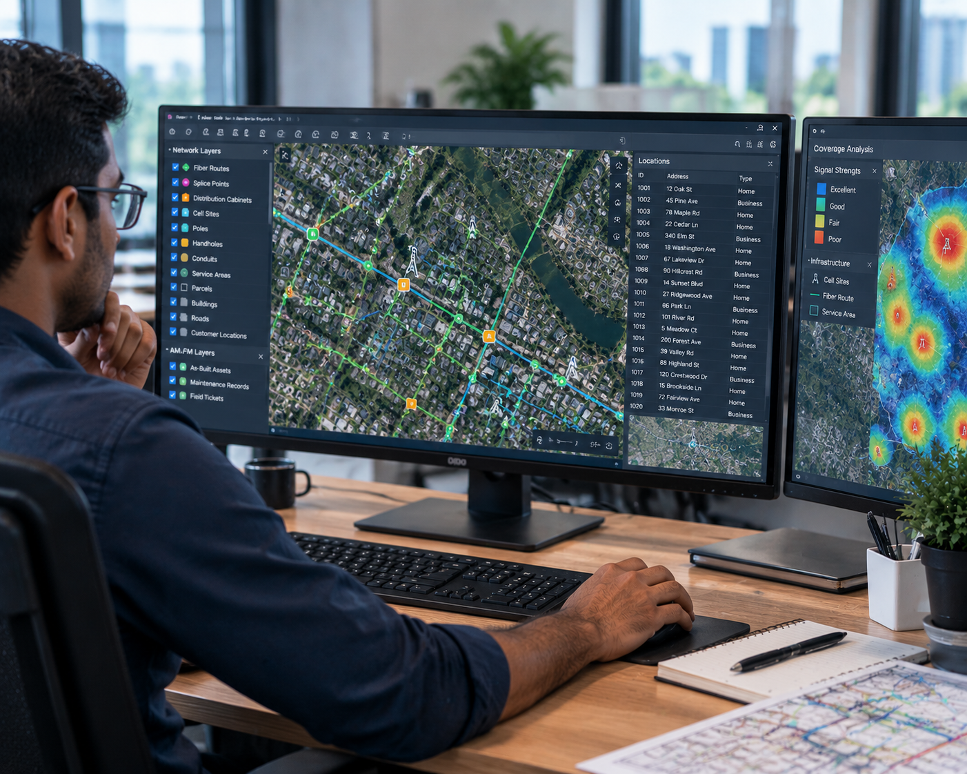 Network Planning and GIS mapping