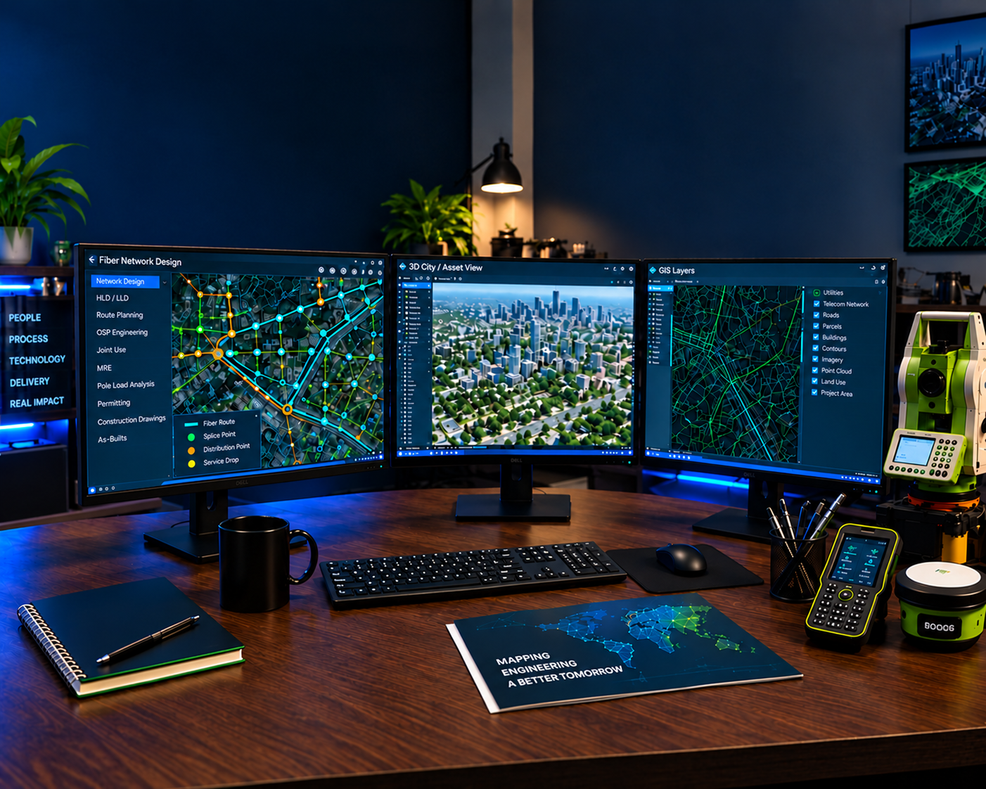 TriCAD geospatial workstation and mapping output